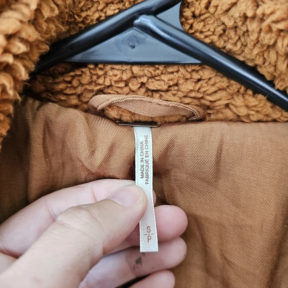 Free People Burnt Orange Oversized Teddy Coat - Picture 8 of 12
